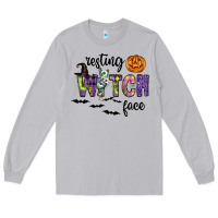 Moon Dust Resting Witch Face Long Sleeve Tee - CowhideDigitalArt