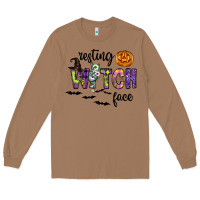Toasted Coconut Resting Witch Face Long Sleeve Tee - CowhideDigitalArt