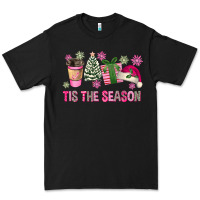 Black Pink Christmas Tis The Season Premium Tee - FaDigitalArtStudio