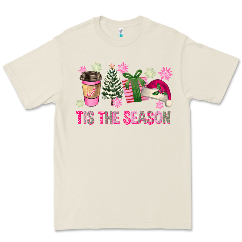 Pink Christmas Tis The Season Premium Tee by FaDigitalArtStudio | Teevron