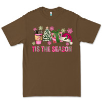 Cacao Pink Christmas Tis The Season Premium Tee - FaDigitalArtStudio