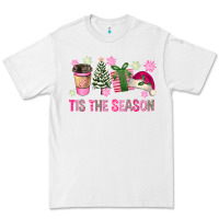 White Pink Christmas Tis The Season Premium Tee - FaDigitalArtStudio