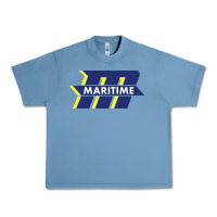 Pebble Blue massachusetts maritime academy Urban Heavy Tee - linhVisuals