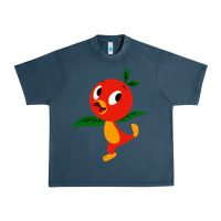Midnight Navy orange bird Urban Heavy Tee - linhVisuals