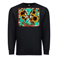 Black pisces turquoise cowhide Premium Sweatshirt - RanaPortraitStore