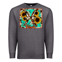 Charcoal Heather pisces turquoise cowhide Premium Sweatshirt - RanaPortraitStore