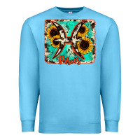 Ocean Blue pisces turquoise cowhide Premium Sweatshirt - RanaPortraitStore