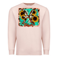 Pale Pink pisces turquoise cowhide Premium Sweatshirt - RanaPortraitStore