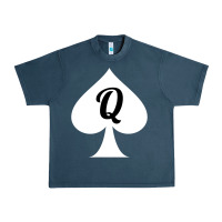 Midnight Navy queen of spades clothes for women   qos tee t shirt Urban Heavy Tee - linhVisuals