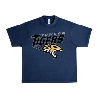 Navy towson tigers Urban Heavy Tee - linhVisuals