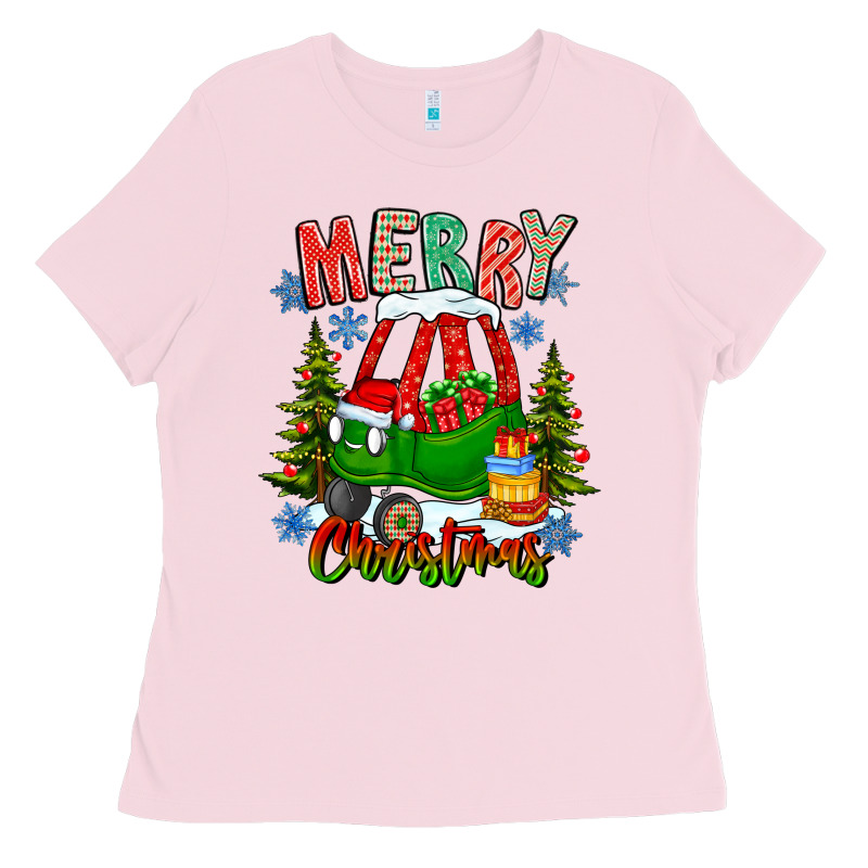 Merry Christmas Car Ladies Tee by CowhideDigitalArt | Teevron