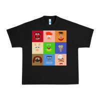 Black Muppets and Friends Urban Heavy Tee - linhVisuals