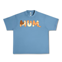 Pebble Blue Bluey Mum Urban Heavy Tee - linhVisuals