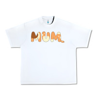 White Bluey Mum Urban Heavy Tee - linhVisuals