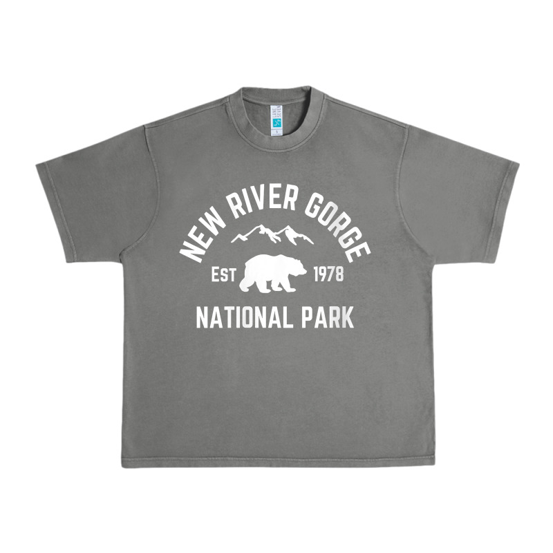 Womens New River Gorge National Park Bear West Virginia Nature V Neck Urban Heavy Tee by linhVisuals | Teevron