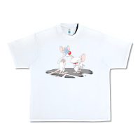 White newanimaniacs pinky and the brain Urban Heavy Tee - linhVisuals