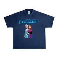 Navy newanna and elsa frozen Urban Heavy Tee - linhVisuals