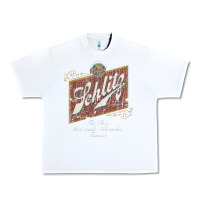 White schlitz beer Urban Heavy Tee - linhVisuals