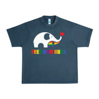 Midnight Navy free mom hugs pride elephant rainbow Urban Heavy Tee - linhVisuals