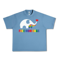 Pebble Blue free mom hugs pride elephant rainbow Urban Heavy Tee - linhVisuals