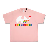 Salmon free mom hugs pride elephant rainbow Urban Heavy Tee - linhVisuals