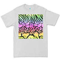 Dove Grey neon rainbow safari seamless pattern Premium Tee - BundleAndBundleShop
