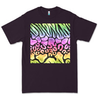 Plum neon rainbow safari seamless pattern Premium Tee - BundleAndBundleShop