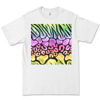 White neon rainbow safari seamless pattern Premium Tee - BundleAndBundleShop