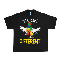 Black it’s ok to be different autism dinosaur Urban Heavy Tee - linhVisuals