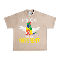 French Oak it’s ok to be different autism dinosaur Urban Heavy Tee - linhVisuals