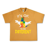 Peanut Butter it’s ok to be different autism dinosaur Urban Heavy Tee - linhVisuals
