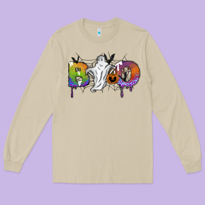 Boo Long Sleeve Tee Designed By Sublimationcraftshop