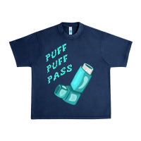 Navy puff puff pass inhaler Urban Heavy Tee - linhVisuals