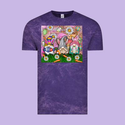 Easter Gnome Vintage Tee Designed By Cowhidedigitalart