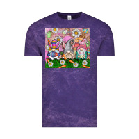 Cloud Purple easter gnome Vintage Tee - CowhideDigitalArt