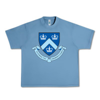 Pebble Blue columbia university shield Urban Heavy Tee - linhVisuals