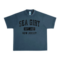 Midnight Navy womens sea girt new jersey nj vintage sports design black design v nec Urban Heavy Tee - linhVisuals