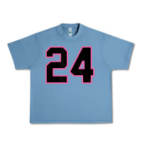 Pebble Blue number 24 sports jersey athlete fan pink black lucky number t shirt Urban Heavy Tee - linhVisuals