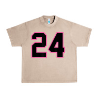 French Oak number 24 sports jersey athlete fan pink black lucky number t shirt Urban Heavy Tee - linhVisuals