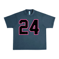 Midnight Navy number 24 sports jersey athlete fan pink black lucky number t shirt Urban Heavy Tee - linhVisuals