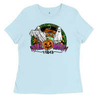 Baby Blue halloween vibes Ladies Tee - SublimationCraftShop