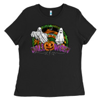 Black halloween vibes Ladies Tee - SublimationCraftShop