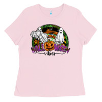 Bubblegum Pink halloween vibes Ladies Tee - SublimationCraftShop