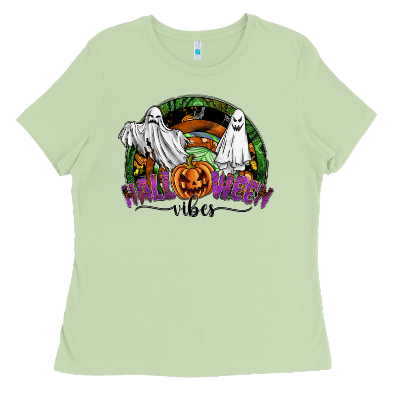 Halloween Vibes Ladies Tee by SublimationCraftShop | Teevron
