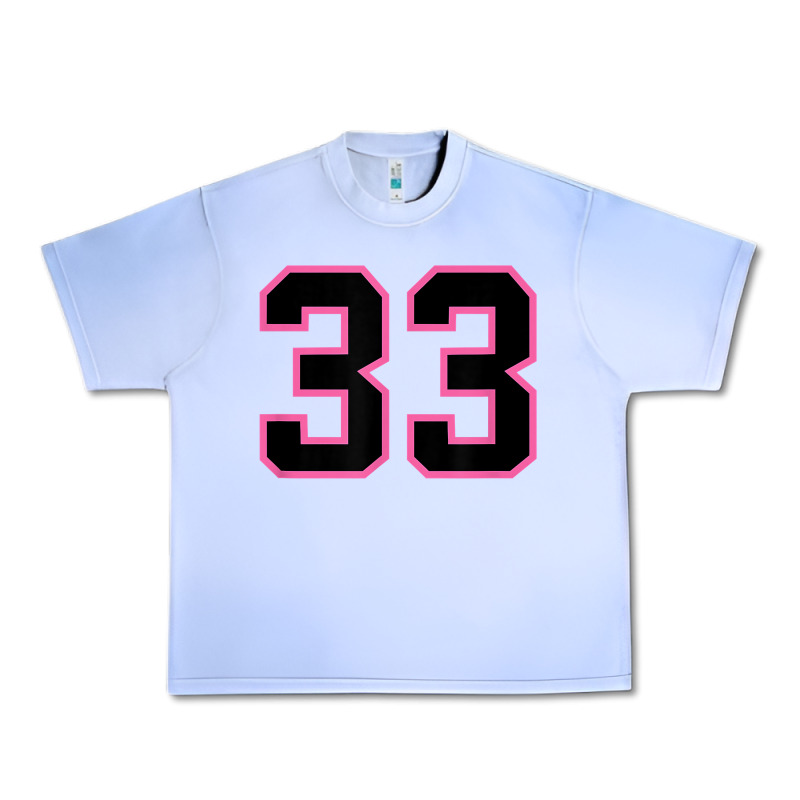 Number 33 Sports Jersey Athlete Fan Pink Black Lucky Number T Shirt Urban Heavy Tee by linhVisuals | Teevron