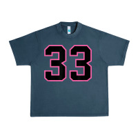 Midnight Navy number 33 sports jersey athlete fan pink black lucky number t shirt Urban Heavy Tee - linhVisuals