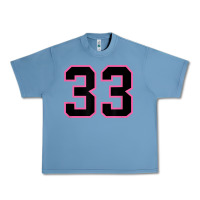 Pebble Blue number 33 sports jersey athlete fan pink black lucky number t shirt Urban Heavy Tee - linhVisuals