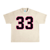 Sandshell number 33 sports jersey athlete fan pink black lucky number t shirt Urban Heavy Tee - linhVisuals