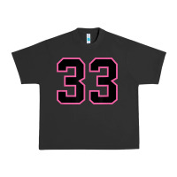 Pigment Black number 33 sports jersey athlete fan pink black lucky number t shirt Urban Heavy Tee - linhVisuals