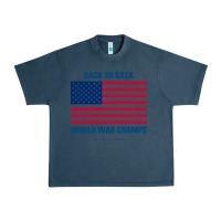 Midnight Navy newback to back world war champs back Urban Heavy Tee - linhVisuals